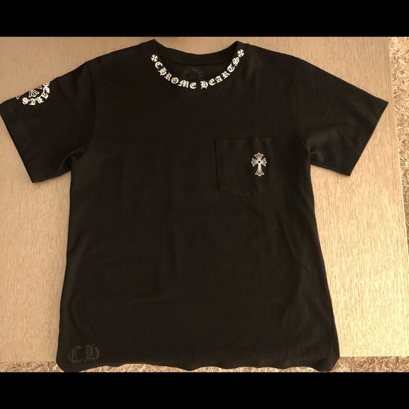 chrome hearts collar t shirt